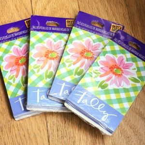 NWT - 1 pack of 12 Bridge Tallies - Spring Flower
